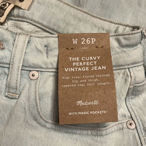 Madewell The Petite Curvy Perfect Vintage Jean Chestnut Wash women Size 26P NWT - Picture 7 of 13